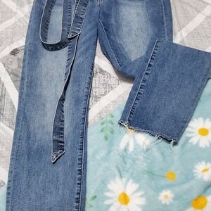 Stylish Blue Straight Leg Women's Jeans